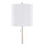 Lampe sur pied contemporaine 64 po en nickel brossé avec abat-jour en lin blanc 64 po