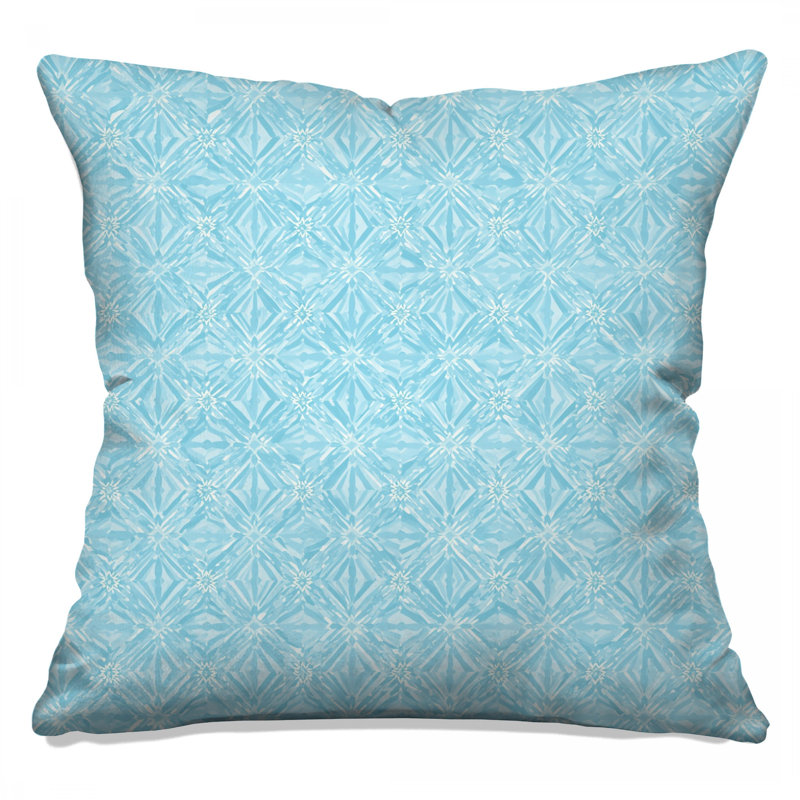 Coussins décoratifs à motif géométrique bleu clair, 26 x 26 pouces
