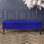 Safar Plain Upholstered Plush Velvet Ottoman Storage Bench with Black Turned Wooden Legs