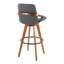 Tabouret de bar Mid-Century moderne avec pivot à 360 degrés et siège en similicuir-129028358