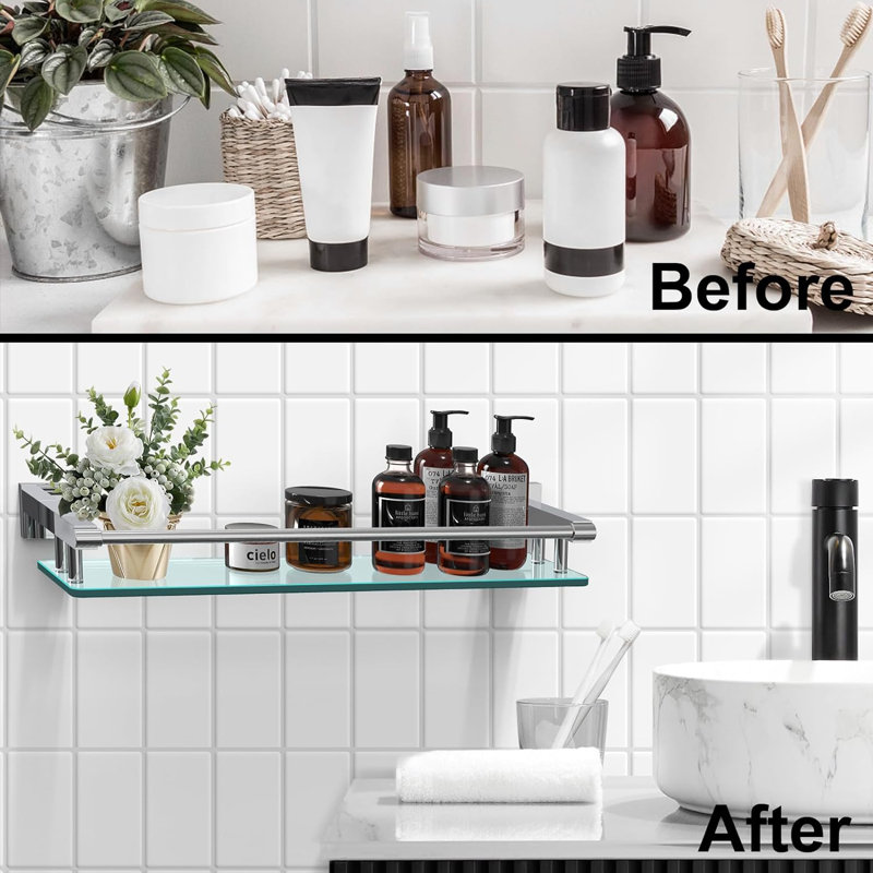 Glass Bathroom Shelves