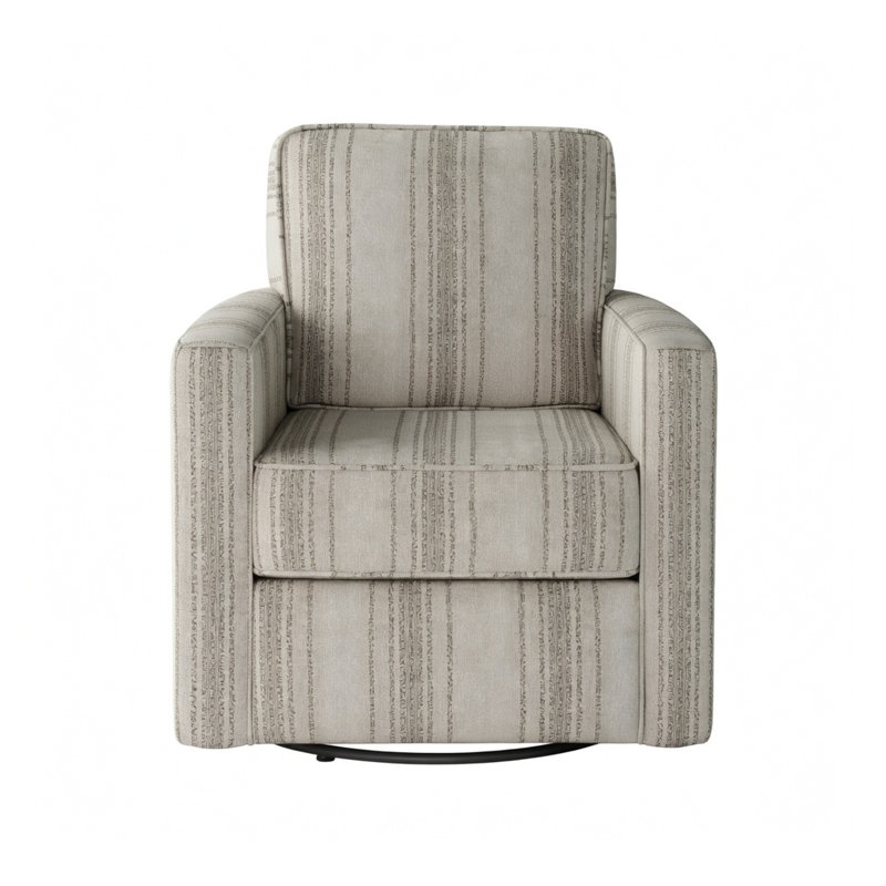 Ballina Polyester Swivel Armchair, Beige 100% Polyester