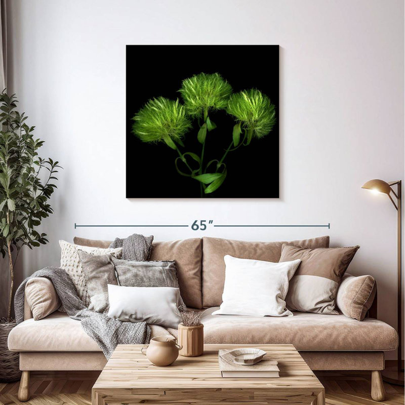 Harnek Green Pompons, H 39 po x l 39 po
