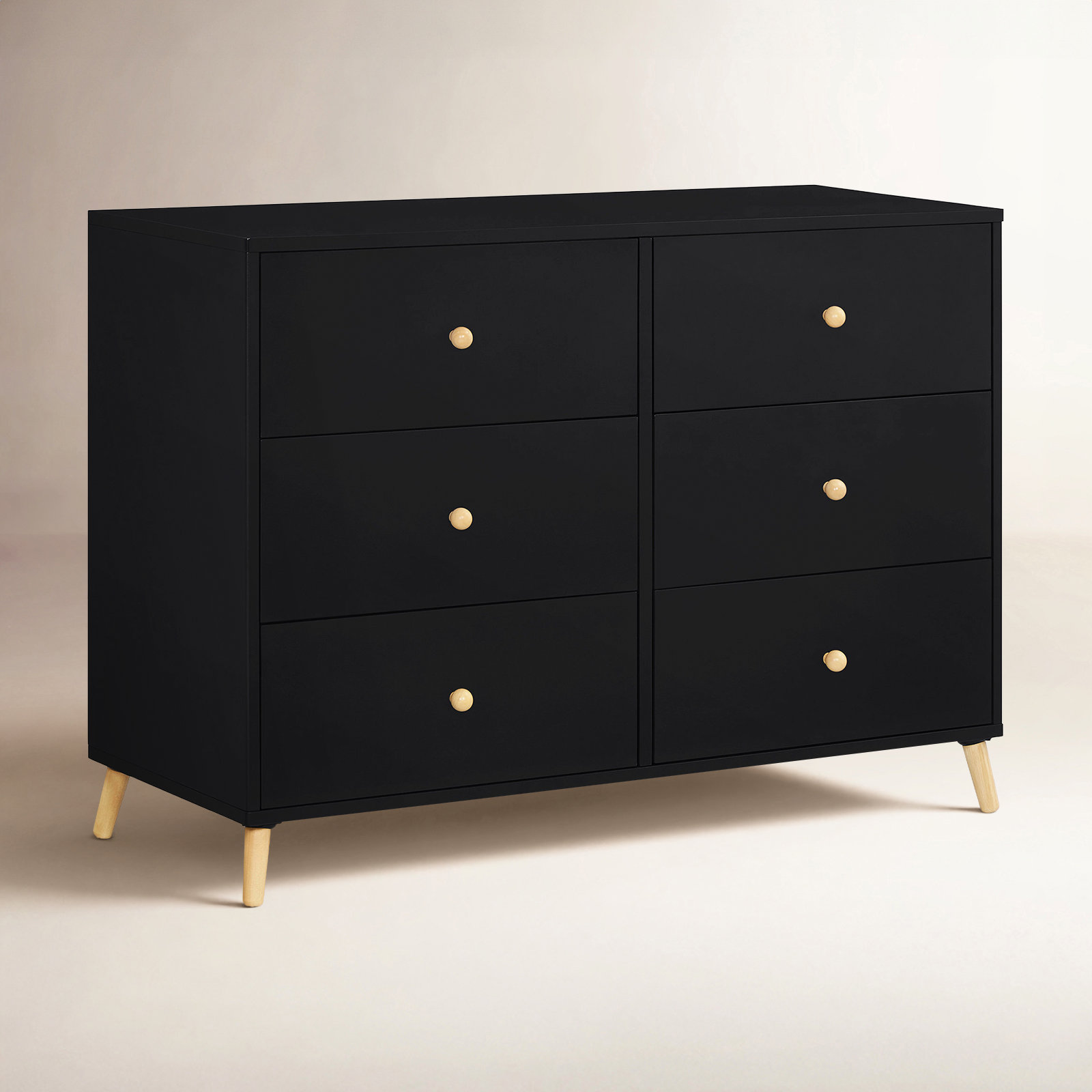 Delta Children Essex 6 Drawer Dresser, Black
