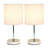 Amandev Simple Designs Mini Basic Table Lamp with Drum Fabric Shade-42754655