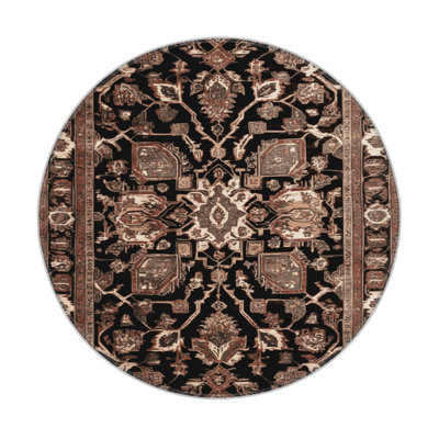 Tapis d'intérieur et d'extérieur brun Persian