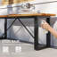 Banc de jardin sans dos pour 2 personnes pour porche, parc, teck