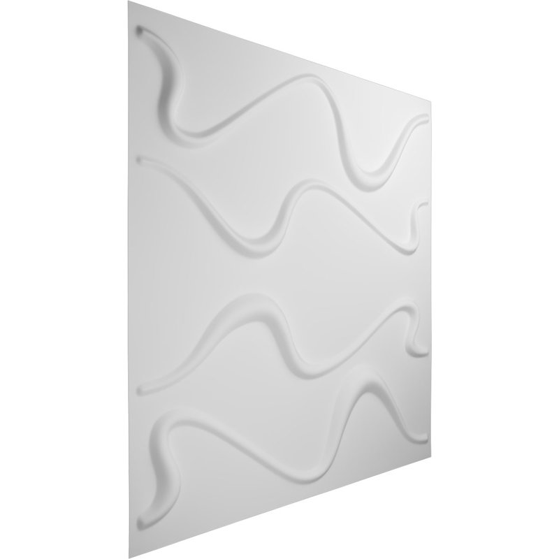 White Textured PVC 3D Decorative Wall Panel 19.63" x 19.63"