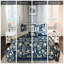 Édredon en coton - très grand bleu cap, bord de mer chic, taies décoratives assorties et coussins décoratifs très grand, brillance élégante, décoration incluse-124826327