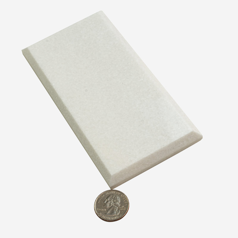 3" X 6" Beveled Marble Subway Tile, Gray