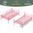 Bunk Bed With USB Charging Station, Able To Split, Metal Bunk Bed, Storage Space, Bed With Safety Guardrail & Ladders, No Box Spring Needed-357264899-357264896