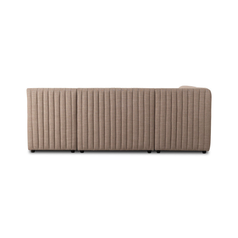 Augustine Modular Corner Sectional, Crypton Nomad Taupe Polyester Blend, 31.5" H x 91.5" W x 66.5" D