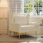 Chaise d'appoint moderne en velours avec structure et coussin en fer-120922551