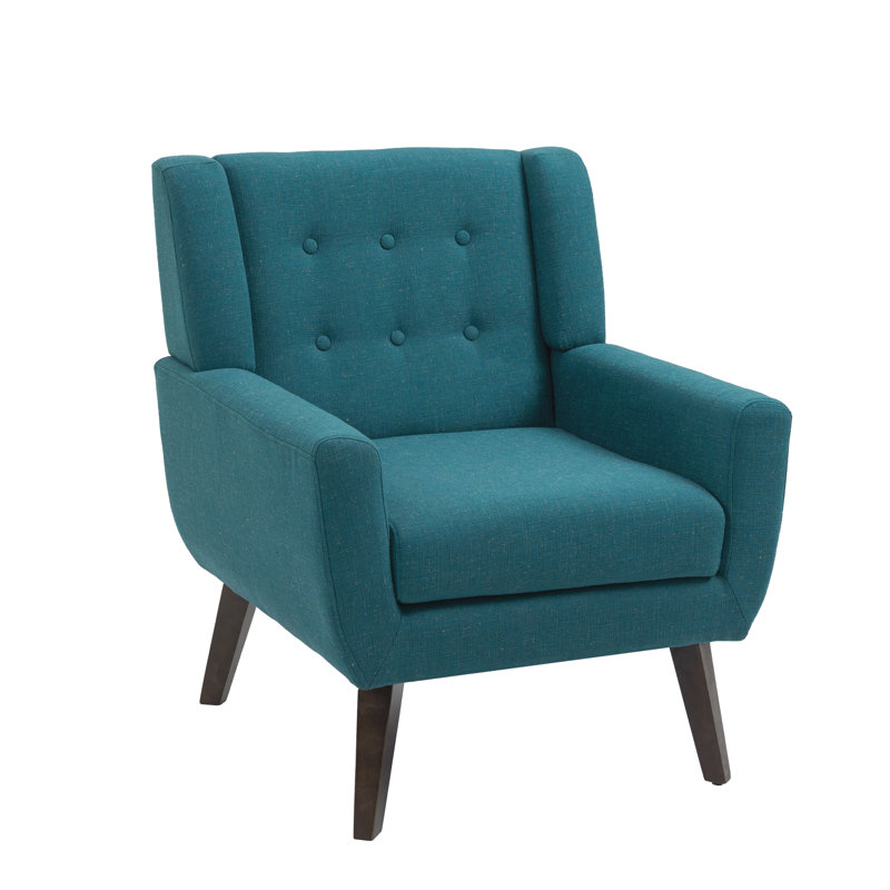Fauteuil Jaqueze, Mélange de lin performance bleu clair