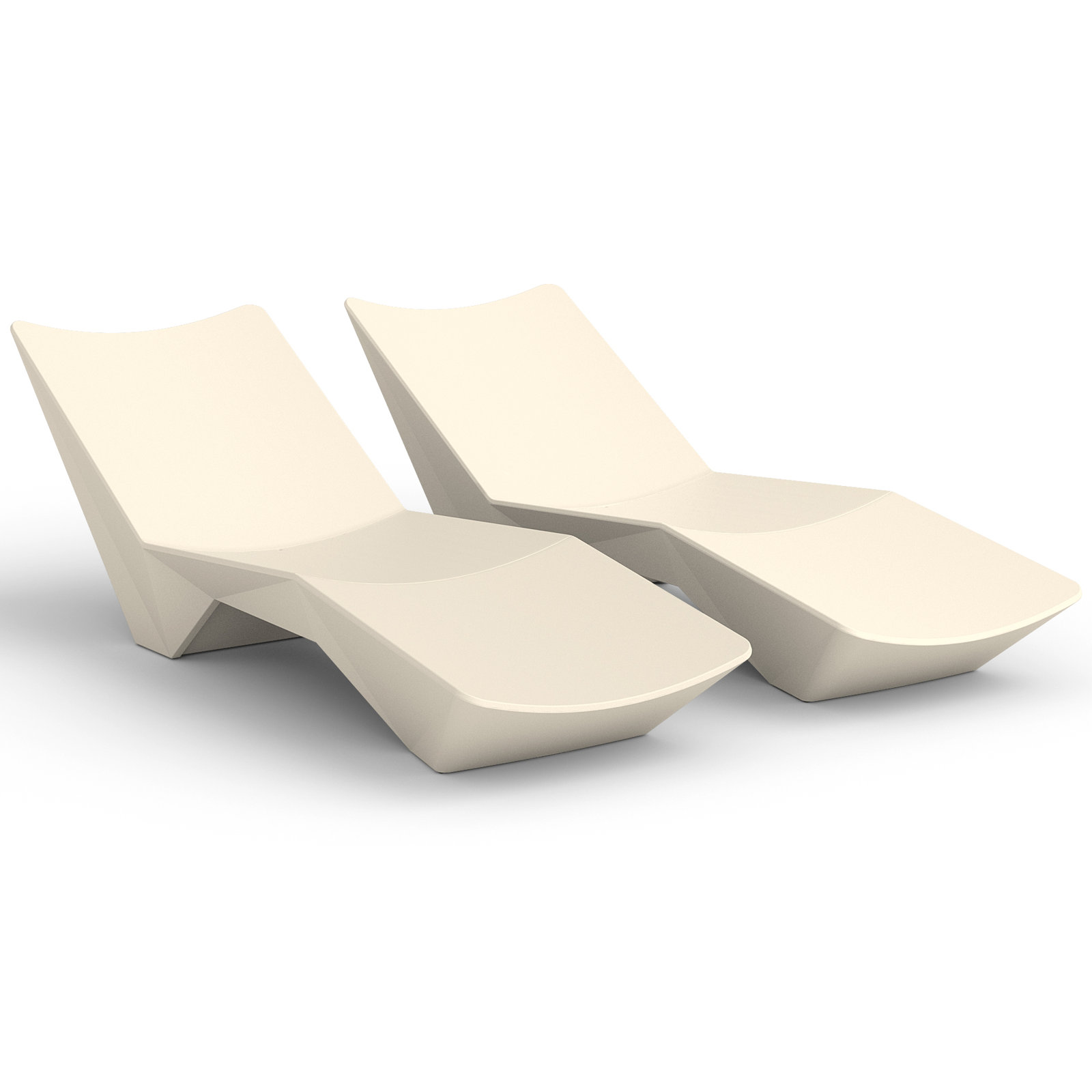 In-Pool UV Resistant and Waterproof Chaise Lounge, 2, Beige