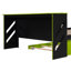 Lit de jour en bois pleine grandeur avec lit gigogne simple, bureau et USB, vert