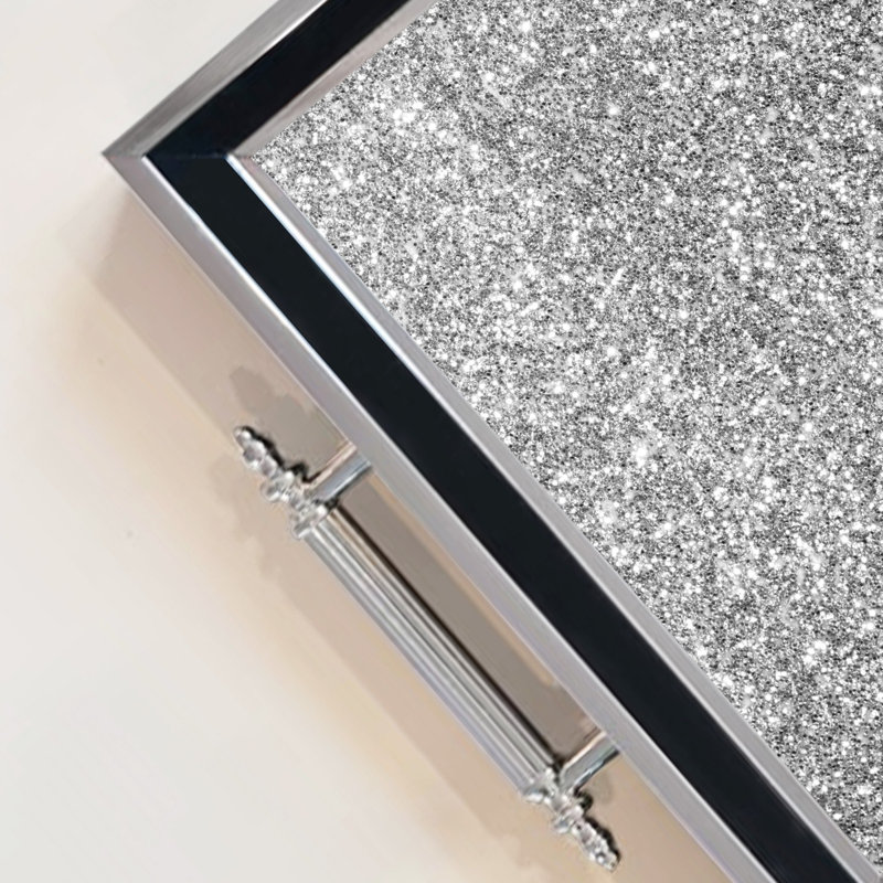 Elegant Glass Tray, 19.7 x 11.4 x 1.4 inches | 100% Durable Glass Construction | Easy to Clean with Damp Cloth | Ideal for Serving, Decorative Display, and Organizing | Stylish Addition to Home Décor