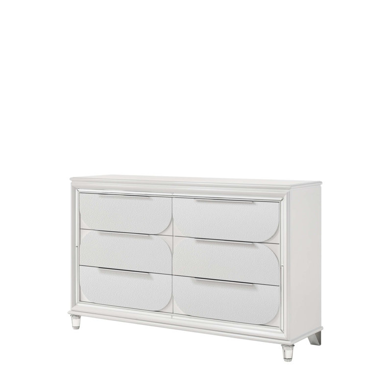 Tarian Pearl White Finish Dresser