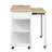 47.2" Kitchen Island With 13.8" Back Extendable Table, Rubber Wood Veneer, Internal Storage, Power Charging 47.2 Inch Rectangular Ample Soft Close Hinges-1627196497