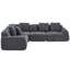 Canapé modulaire surdimensionné en velours courbé Boneless-1729656434