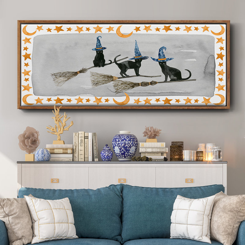 Black Cat Collection D- Framed Canvas