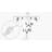 Modern Scandinavian Chandelier, White Metal Body, Adjustable Height, 47.2 x 9.8 x 47.2 inches | 4 x E27 Max 40W, Includes Setup Instructions | Elegant Design for Home & Office Lighting-381654686