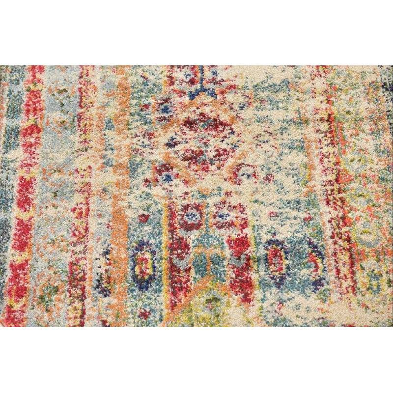 Newburyport Southwestern Area Rug, Runner 2'7" x 10', Blue 