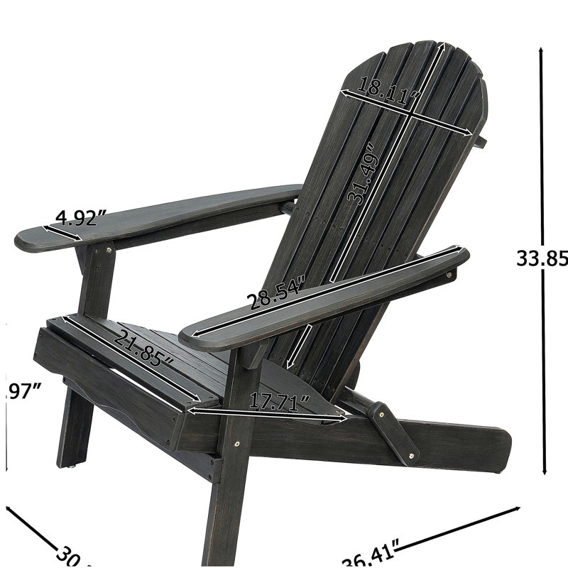 Adirondack Chair, Dark Gray