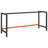 VidaXL Work Bench Frame Matte Black and Matte Red 70.9" x 22.4" x 31.1" Metal