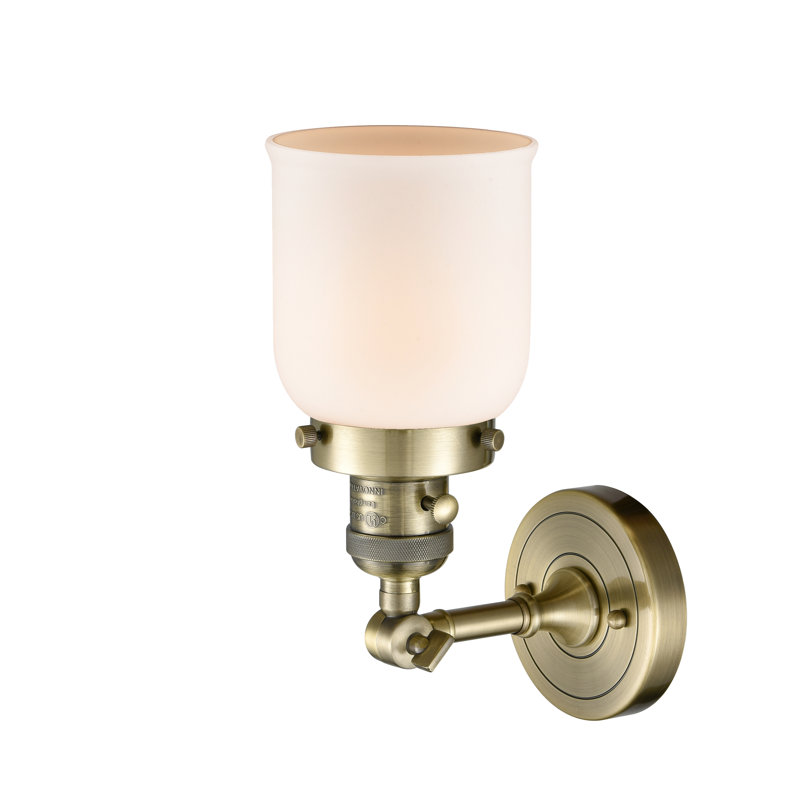 Bell - 3 Light 38" Stem Hung Island Light, 3.5 Watt Vintage LED Bulb, Matte White Cased, Antique Brass
