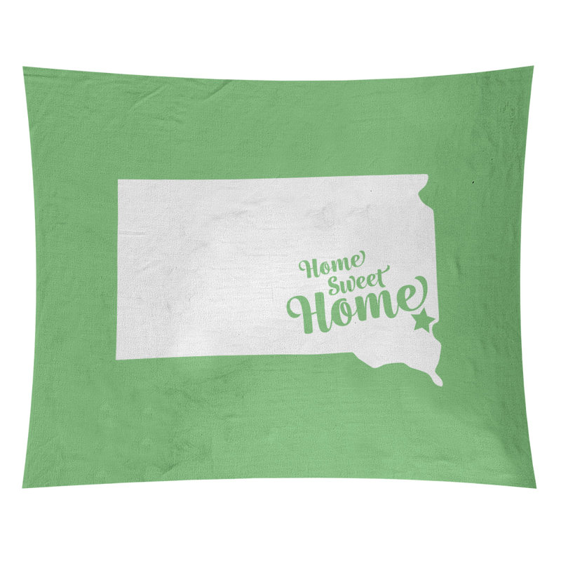 Tapisserie Home Sweet Sioux, H 27,5 po x l 37,5 po, Vert