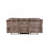 Zubaida Two Tone Chocolate Velvet Recliner Sofa W/USB Port & Drop Down Table