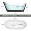 59" x 29" Freestanding Soaking Acrylic Bathtub-91520719