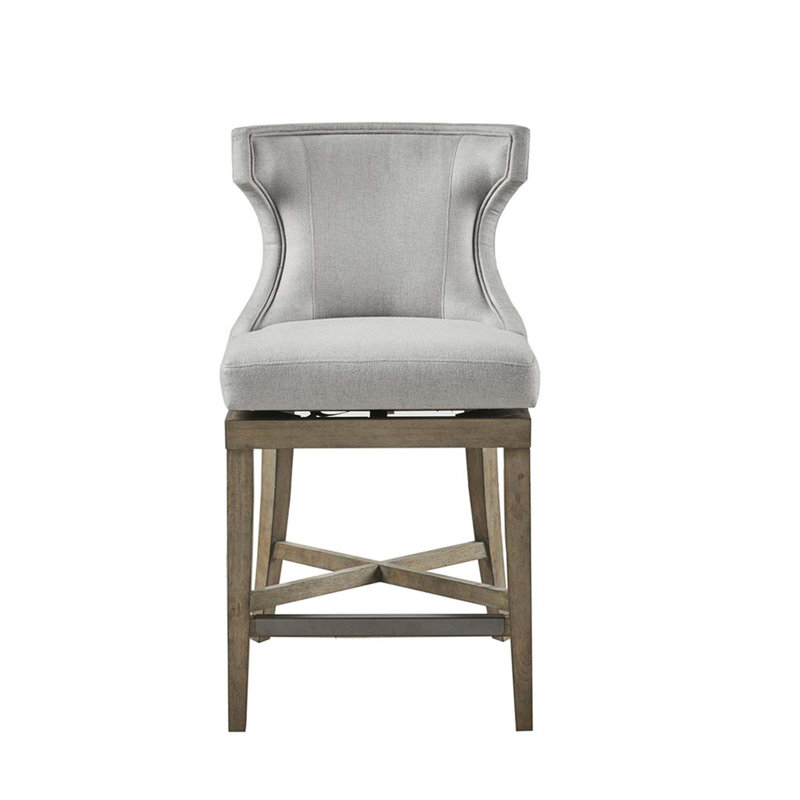 Tabouret de comptoir avec siège pivotant, Gris clair