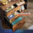 3-Drawer Wood File Cabinet, Mobile Lateral Filing Cabinet, Printer Stand With Open Storage Shelves For Home Office