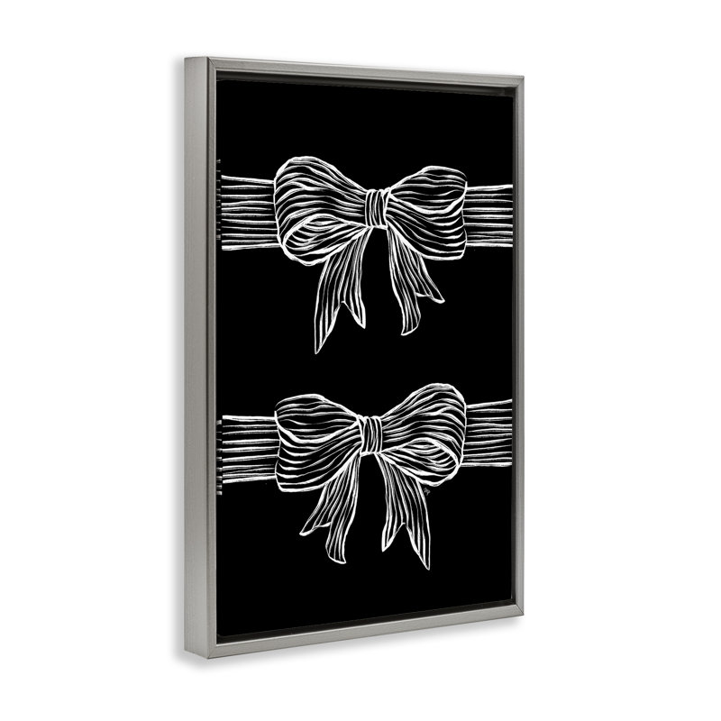 Arcs blancs sur cadre flottant noir, design par Martina Pavlova, Cadre flottant gris lustré, H 25 po x l 17 po