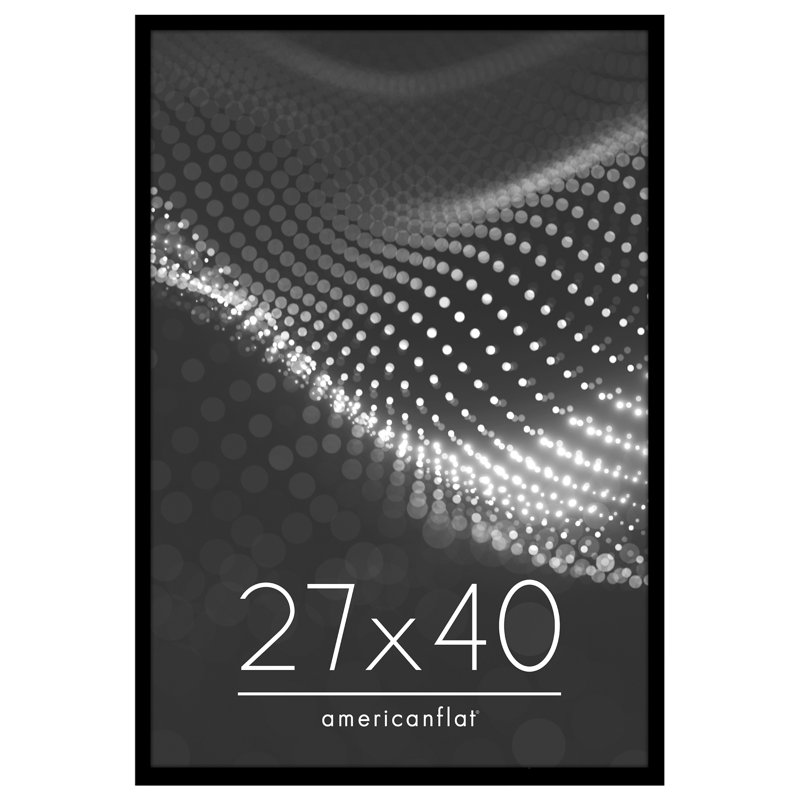 Cadre photo Americanflat - Cadre pour affiche à bordure mince avec plexiglas, Black, 27" x 40"