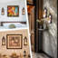 Appliques murales bougie noir - porte-bougie gothique en bois