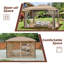 Dikasun l 12 pi. X 10 pi. D Pavillon de jardin en acier-94857906