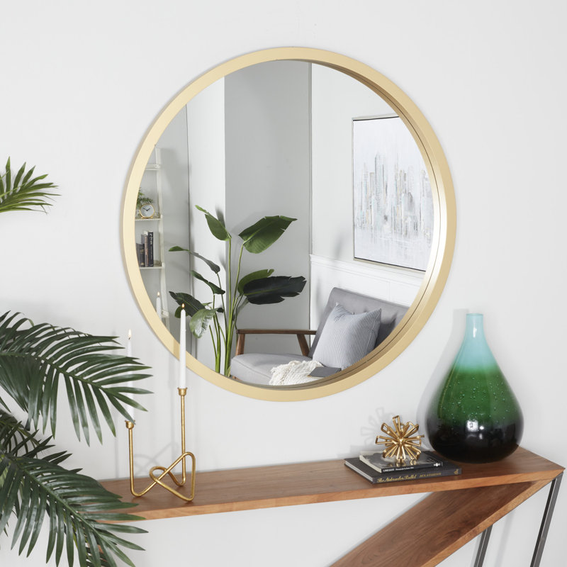 Miroir mural, Doré, 42 po x 42 po