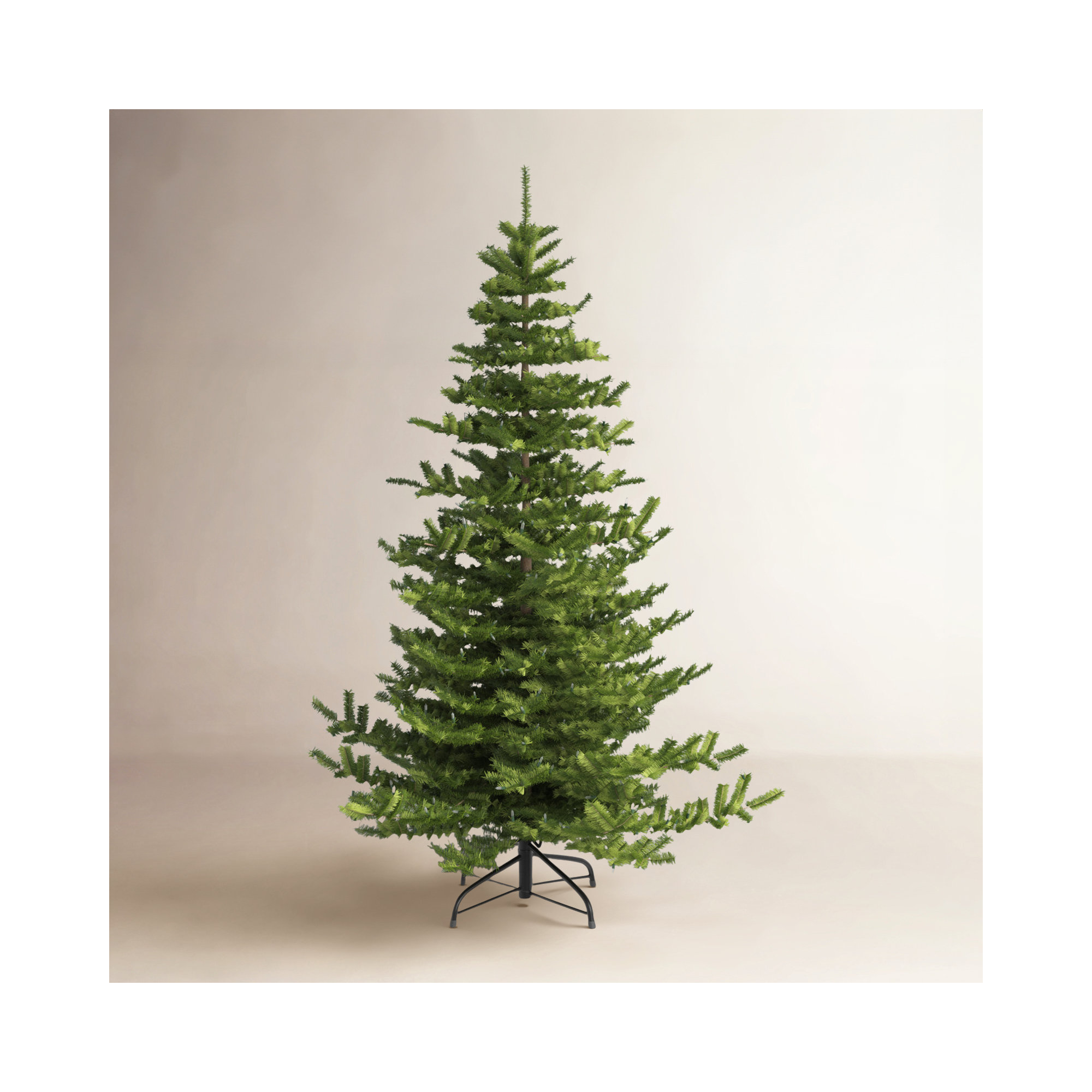 Lighted Artificial Fir Christmas Tree, 7.5' H