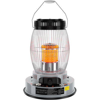 Chaufferette au kérosène non électrique avec jauge à carburant, poêle à kérosène portable à haut rendement de 15 000 BTU, adapté pour une utilisation intérieure et extérieure, le camping, les chalets, les ateliers et le chauffage d'urgence.