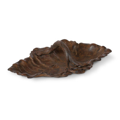 Cast Aluminum Grape Leaf Basket