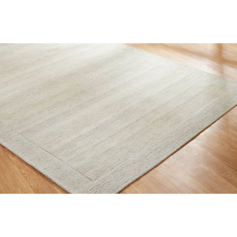 Freeman Wool Area Rug in Ivory/Beige, Rectangle 8'6" x 11'6"