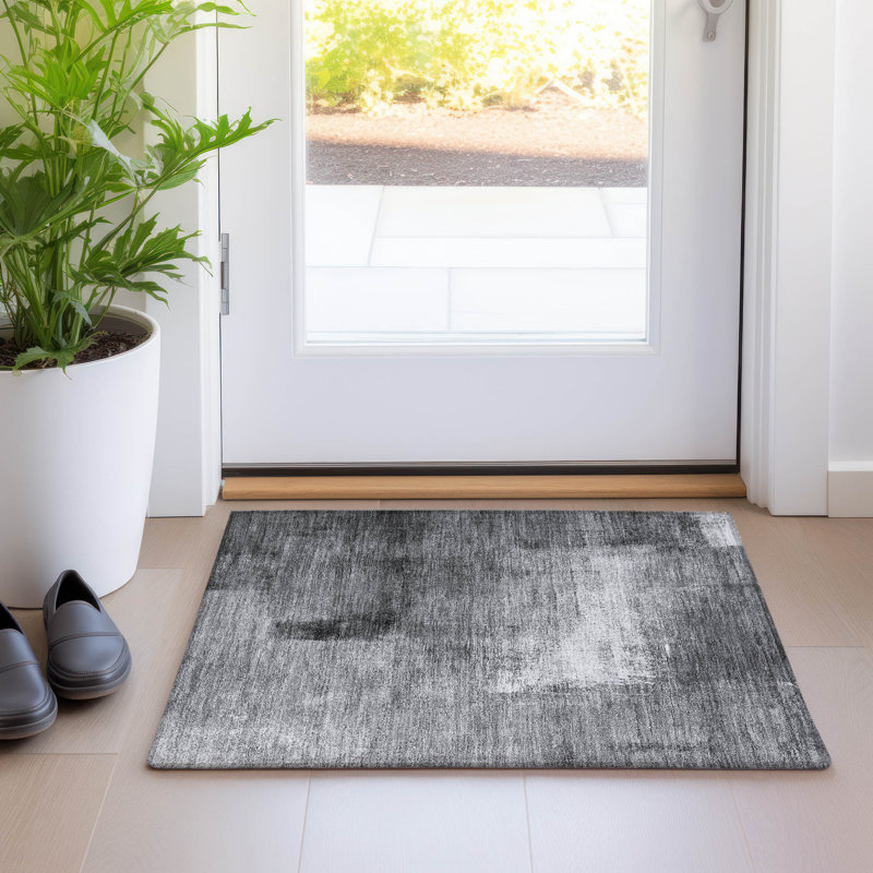 Tapis intérieur / extérieur rectangulaire avec envers antidérapant Malm, Rectangle 1 pi 8 po x 2 pi 6 po