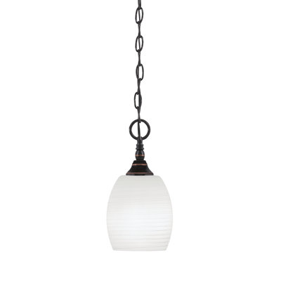 Chain Hung Mini Pendant With Glass