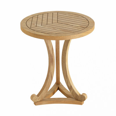 Elegant Curved Base End Table for Living Room, Bedroom, or Patio