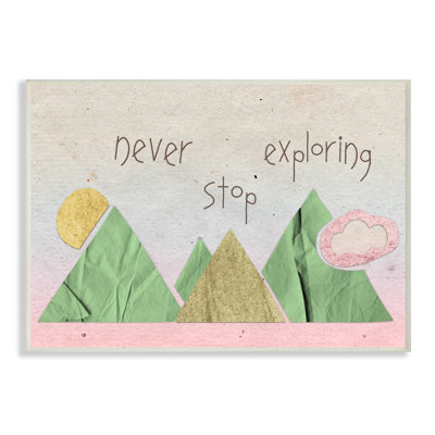 «Never Stop Exploration Collage», art encadré