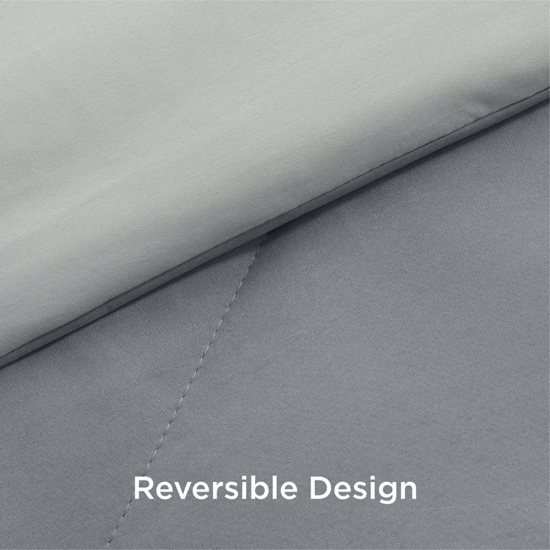 Bedsure Comforter Set Reversible Bedding for All Seasons, Grey, Full Comforter + 6 Additional Pieces