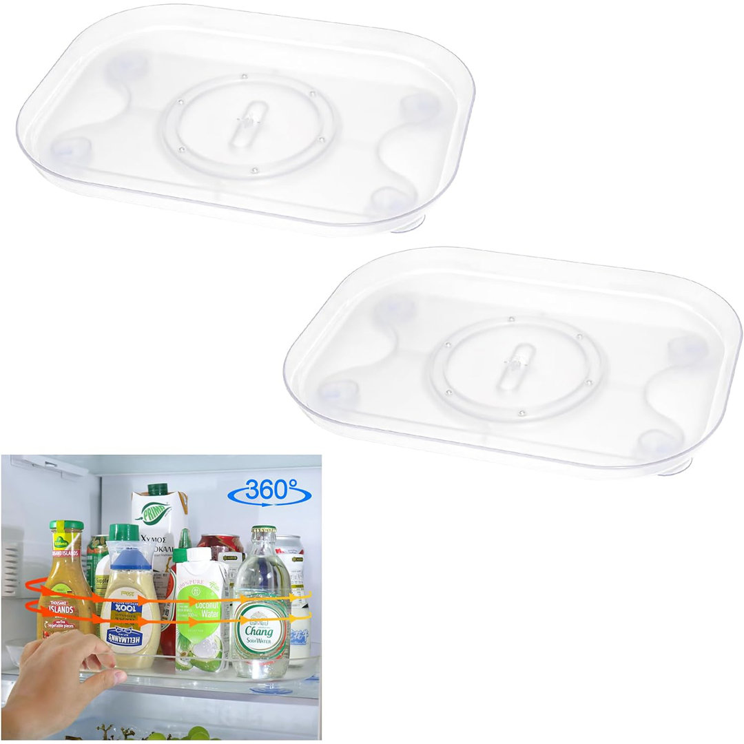 Dionicia Rectangle 360° Rotate Lazy Susan for Refrigerator Organizers and Storage Prep & Savour